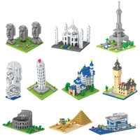 NUEVOS Regalos para Fiestas Infantiles, Mini Bloques de Construcción de Edificios Famosos del Mundo, Juegos de Juguetes, Regalos de Cumpleaños, Kits de Bloques de Construcción Micro Nano