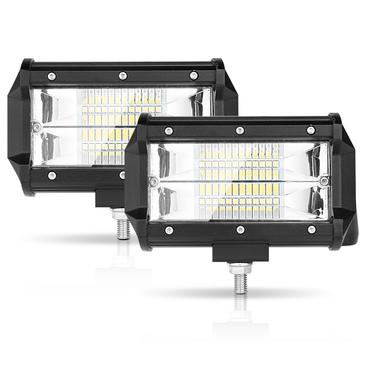 RCJ 6500K 9-32V 5 Inch 72W LED Work Light Bar with Spot/Flood Beam for Offroad Cars