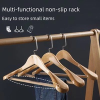Cintres de luxe en bois personnalisables avec logo pour costumes, manteaux et chemises, à épaules larges, pour usage professionnel et domestique