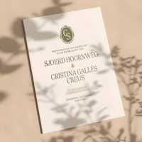 Ensemble d'invitations de mariage personnalisées de luxe avec doublure d'enveloppe illustrée, ruban et monogramme – Élégant kit d'invitation pour mariage à destination