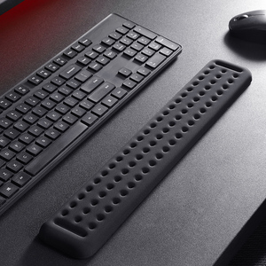 Ergonomic chống trượt PU cơ sở Bàn phím cổ tay phần còn lại Pad Lỗ Đen Bộ nhớ bọt điền Gel chuột Pad Ergonomic Silicone bàn phím - Product Image 5