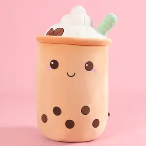Мягкая кукла молочный чай жемчужная чашка плюшевая подушка с животным плюшевая подушка игрушка