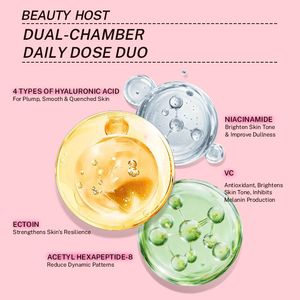 Newest Daily Dose Duo Dual-Chamber Serum Anti-aging Brightening Double Compartment Facial Serum and Cream Travel Skin Care Sets - Product Image 5