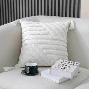 Funda de almohada cuadrada HomeyMood de 45x45cm con diseño geométrico, funda de algodón y poliéster para decoración de sofá y dormitorio - Product Image 1