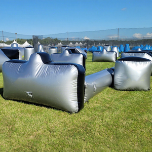 Structure gonflable tactique d'extérieur de qualité commerciale pour paintball, avec mur d'obstacles et bunkers, à vendre - Product Image 1
