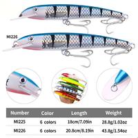 CHEERY Leurre Artificiel Dur de Type Minnow pour Plongée Profonde 30g 44g, Leurre Bionique pour Pêche en Mer pour Poissons d'Eau Salée, Vente en Gros ABS