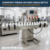Machine de scellage par induction électrique automatique à 6 roues XUANHUA pour bouteilles en plastique, verre et bois - Écologique