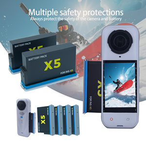 Batterie pour caméra d'action Insta360 X5, 2800 mAh, batterie au lithium rechargeable avec double puce de protection IC, en stock, XYN OEM - Product Image 4
