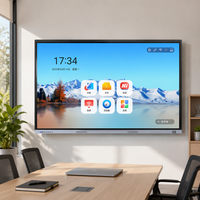 Tableau interactif intelligent à écran tactile LED 4K de 75 pouces avec Android 16 et caméra 48MP pour une utilisation en classe et en conférence
