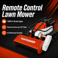 Mesin Pemotong Rumput Multifungsi 800mm Bertenaga Baterai dengan Roda Rantai dan Remote Control untuk Memotong Rumput