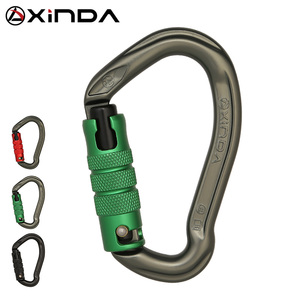 Mosquetón <span class=keywords><strong>de</strong></span> Triple Bloqueo XINDA 7075 con Certificación CE UIAA, <span class=keywords><strong>Gran</strong></span> <span class=keywords><strong>Apertura</strong></span>, 25kN, <span class=keywords><strong>de</strong></span> Aluminio para Escalada y Trabajo en Altura - Product Image 1