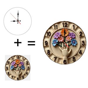Round Wooden Wall <b>Clock</b> 25cm Quiet Quartz Movement Indoor Decor For Living Room Apartment - Product Image 1