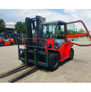 Chariot élévateur contrepoids diesel JAC CPCD80J 8T de haute qualité avec pneus pleins pour usine sidérurgique et opérations logistiques lourdes - Product Image 1