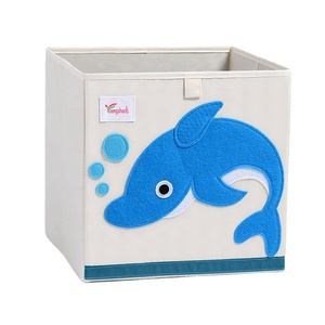 customize cube storage box organizer for kids&Nursery folding children's cartoon fabric toys box