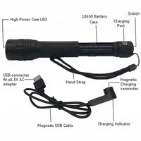 Lampe de poche LED durable super longue portée étanche en alliage d'aluminium avec zoom rechargeable par USB la plus brillante pour un usage industriel