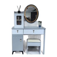 Ensemble de coiffeuse pour la maison style italien nordique léger et luxueux Cyber Popular avec tabouret Rock Board Vanités de maquillage pour la chambre à coucher