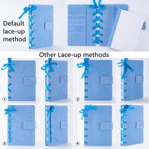 Bìa cứng trống vải nhung bao phủ Tạp Chí cho phụ nữ, lưới băng máy tính xách tay với khóa từ, Nhung máy tính xách tay A5 - Product Image 4