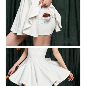 Vestidos de Verano Elegantes para Mujer, Estilo Tenis, Mini, con Cuello Halter, Escote en V Profundo, Espalda Descubierta, Transpirables, al por Mayor, Fabricante Personalizado - Product Image 2