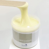 Cire microcristalline Angelina au chocolat blanc 425g, liposoluble, en bande, pour tous types de peaux sensibles, usage professionnel et domestique, pour les soins capillaires