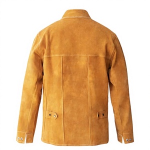 Veste de soudage en cuir résistante à la chaleur, manches longues, anti-chaleur 300°C 500°C, vêtements de sécurité pour atelier d'usine, coupe classique - Product Image 2