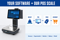 Timbangan Kasir POS Longfly Layar Sentuh 15.6 Inci dengan Printer Thermal, WiFi 6, Bluetooth 5.2, Windows AI, dan SDK OIML