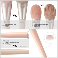 BEILI Vente en gros 11 pièces Ensemble de pinceaux de maquillage de luxe en bois rose de qualité supérieure Fabricants de pinceaux de maquillage professionnels personnalisés avec sac