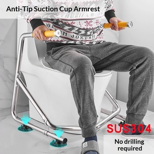 Reposabrazos para Inodoro, Barra de Seguridad Antideslizante para Personas Mayores, Inodoro sin Perforaciones, Ventosa para Inodoro Doméstico para Personas Mayores - Product Image 5