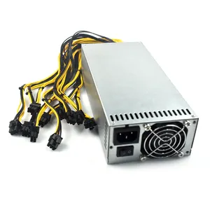 High quality low noise power supply oem new 2400w GPU rig case psu single voltage power supply