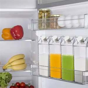 BPA Free Multiple Sizes <b>Plastic</b> Leak-Proof Push-Pull Lid <b>Straw</b> Minimalist Design Reusable Square Shape Party Use Transparent - Product Image 3