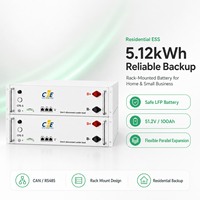 Système de stockage d'énergie domestique CFE-5 5kWh 51.2V 100Ah LiFePO4 6000 cycles, montage mural, communication CAN pour énergie solaire résidentielle