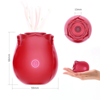 Rosen-Silikon-Vibrator für Frauen mit Klitoris-Saugfunktion und Brustwarzen-Stimulator, Erotikspielzeug für Erwachsene, Weiblicher Masturbator für Paare