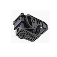 Conector CMX de potencia MOLEX 34885-6511 348856511 0348856511, 65 circuitos, Salida de cable derecho, Conector de codificación negro