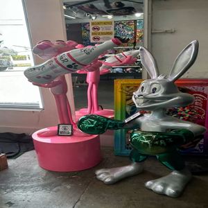 Escultura de Payaso de Fibra de Vidrio para Exteriores, Gran Escultura de Personaje de Dibujos Animados para Calle Peatonal, Adorno Artístico Hecho a Mano Ecológico para Parque de Atracciones o Circo - Product Image 3