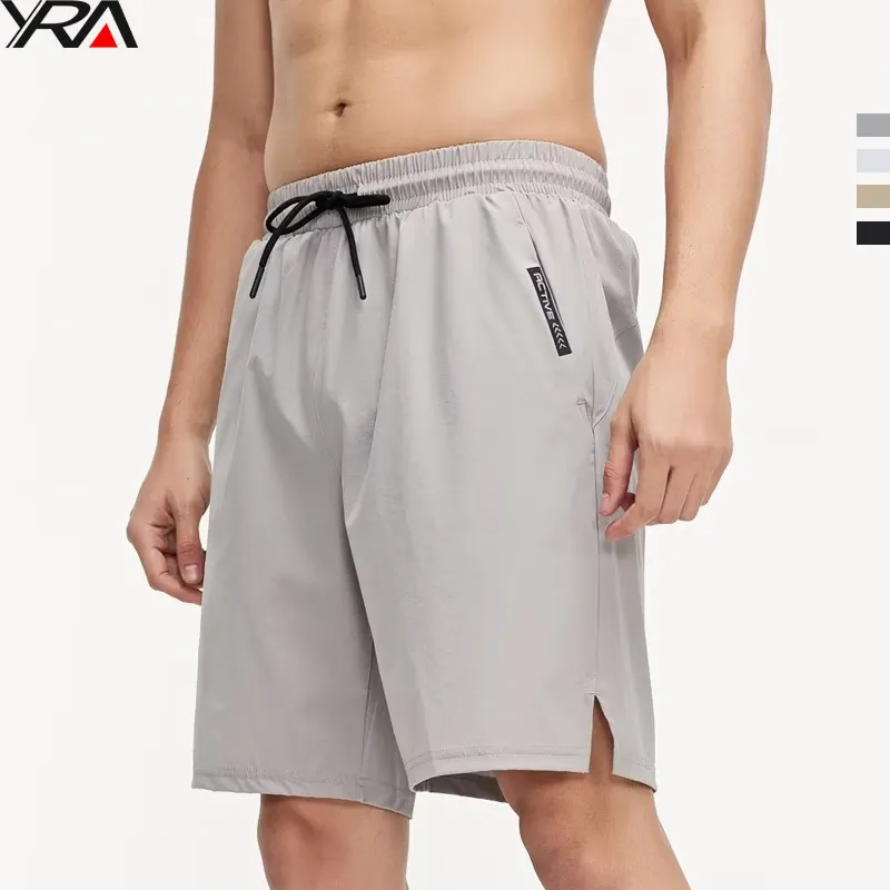 khaki white black active men's running shorts men 2023 custom high quality sports fitness clothing for men workout shorts pants