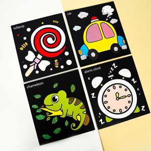 Juguetes Creativos de Viaje, Regalo de Cumpleaños para Niñas y Niños, Suministros de Arte y Manualidades, Pegatinas Coloridas Sin Desorden, Kit de Arte con Láminas para Niños - Product Image 3