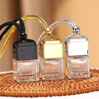 Botol Parfum Mobil Mini Gantung Aromaterapi Mewah 6-10ml dari Kaca Kosong dengan Tutup Sekrup