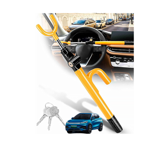 Xiangta Universal ajustable en forma <span class=keywords><strong>de</strong></span> T promoción coche vehículo seguridad volante bloqueo para coche - Product Image 1