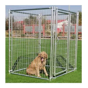 Köpek muhafaza büyük dikdörtgen kulübesi Run 200x50mm örgü boyutu 4mm tel dia 1.5x2.5x1.85m açık köpek çalışma kalem çit çit