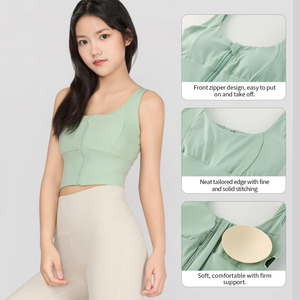 Débardeurs de sport personnalisés avec logo, confortables, pour l'entraînement, col carré, respirants, pour le fitness, le yoga, pour femmes - Product Image 3