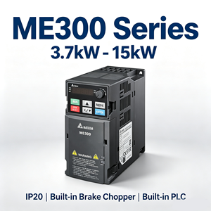 อินเวอร์เตอร์มอเตอร์ AC แบบแปลงความถี่ใหม่ล่าสุด VFD 3 เฟส 230V IP20 STO ระบบควบคุมเวกเตอร์ พร้อมเบรกในตัว ชอปเปอร์ PLC สำหรับสายพานลำเลียง - Product Image 1