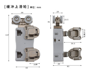 อุปกรณ์เสริมประตูบานเลื่อนแบบพับได้สำหรับตู้เหล็ก พร้อมดีไซน์พับสองชั้น เปิดด้านซ้าย ติดตั้งง่าย พร้อมล้อเลื่อน - Product Image 5