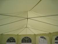Carpa de Lujo para Bodas con Doble Techo Alto, Elegante Carpa Pagoda para Eventos con Ventanas Tipo Catedral, Toldo para Fiestas Color Marfil, Precio de Fábrica
