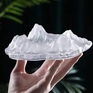 Cendriers en verre givré style iceberg, accessoires pour fumeurs, résistants aux chocs - Product Image 5
