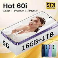 Teléfono Inteligente Hot 60 Pro 5G en Oferta, Teléfono Android Auténtico con Pantalla de 7.3 Pulgadas, Sistema Operativo en Inglés, Nuevo Original a Precio de Ganga