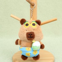 Capybara Pluche Knuffel Speelgoed Schattig Klein Hangertje Sleutelhanger Tas Charm Grensoverschrijdend Figuurtje voor 14 jaar en ouder Unisex Cadeau Groothandel