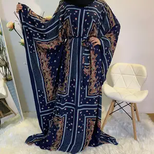 Longue robe musulmane avec imprimé, Kimono de dubaï, pour femmes, joli modèle, tendance, vente en gros,