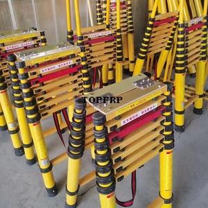 Heavy Duty Fiberglass Telescopic Retractable <b>Ladder</b> - Product Image 4