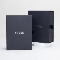 Boîte à parfum personnalisée en usine, boîte d'emballage de parfum de luxe noire avec tiroir, boîte en carton avec insert en soie EVA, 50 ml, 100 ml avec flacon