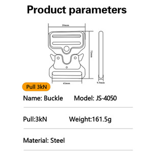 Jensan kustom 38mm taktis pelepasan sisi cepat untuk gesper kualitas bagus untuk seluruh tubuh Harness jatuh perlindungan - Product Image 4
