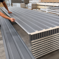 Panneau de toiture métallique extérieur en alliage d'aluminium, design Grande Muraille, isolation thermique, panneau sandwich à âme en PU